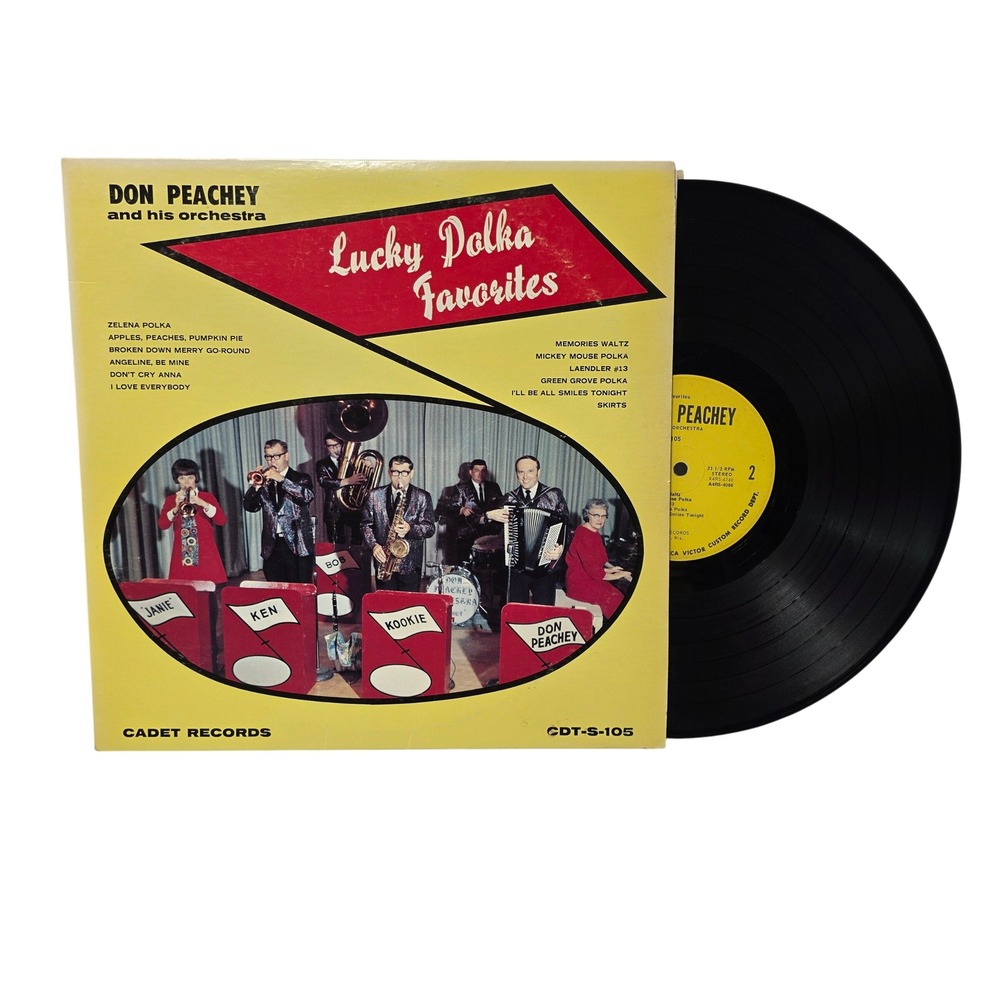 Don Peachey and his Orchestra Lucky Polka Favorites Vinyl LP Cadet *